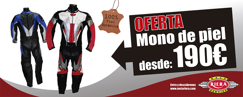 mono de piel moto